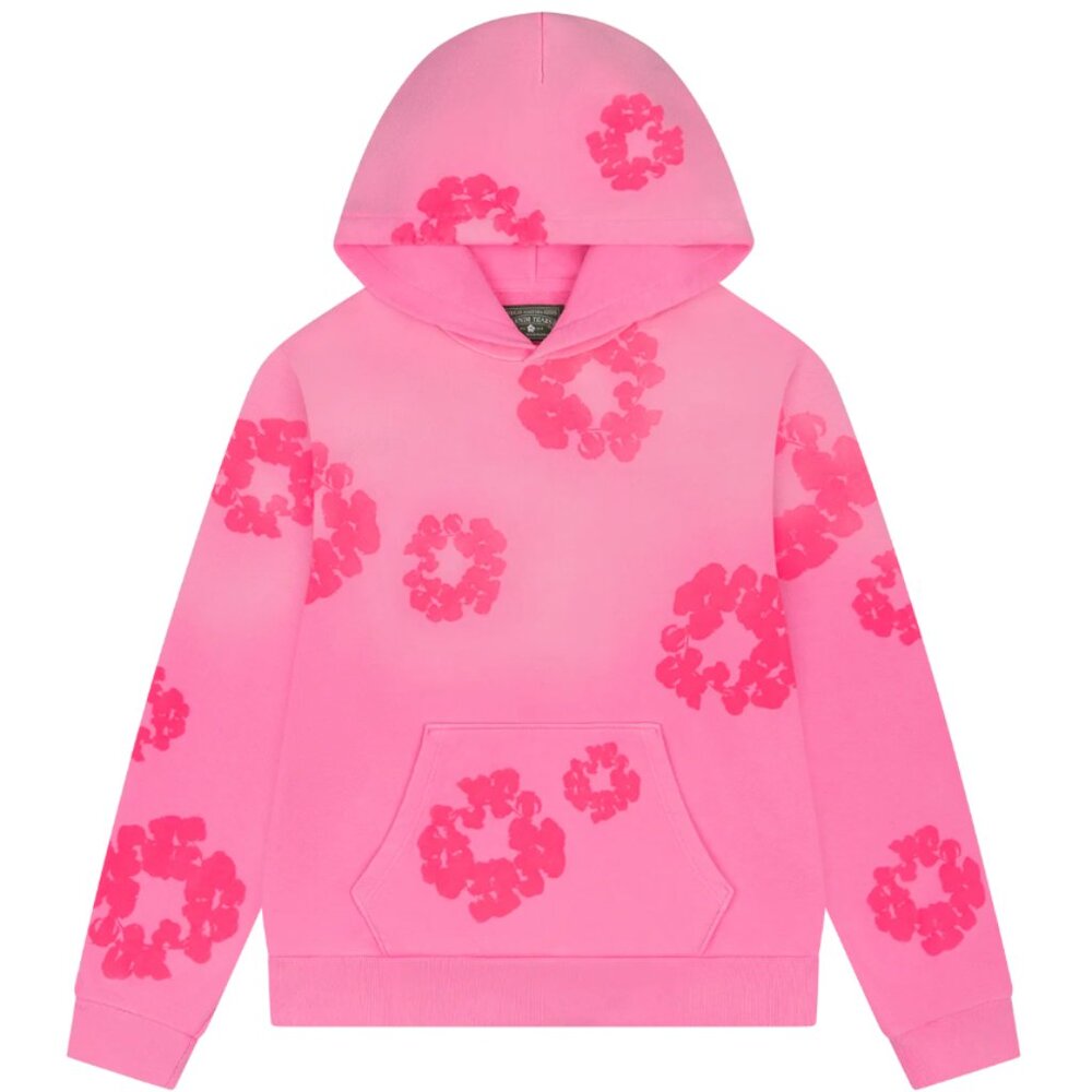 Denim Tears Mono Cotton Wreath Hoodie - Pink (L) Unisex NWT